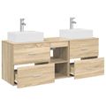 vidaXL Set kabinetov do kúpeľne 3 ks Dub sonoma 49,5 x 41 x 62,5 cm