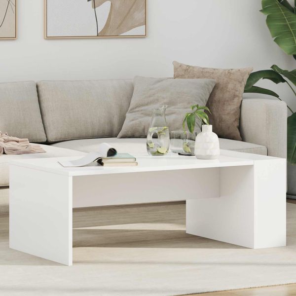 vidaXL Konferenčný stolík Biela 95 x 50 x 34 cm Kompozitné drevo