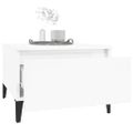 vidaXL Bočné stolíky 2 ks vysoký lesk biele 50x46x35 cm spracov. drevo