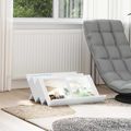 vidaXL Regál na časopisy Biela 65 x 53 x 28,5 cm Kompozitné drevo