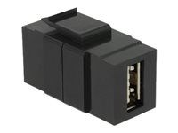 USB adaptér - USB (F) do USB (F) - USB 2.0 - reverzibilný konektor A - čierna