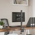 vidaXL Držiak monitora čierny oceľový VESA 75/100 mm