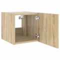 vidaXL TV nástenné skrinky s LED svetlami 2 ks dub sonoma 30,5x35x30cm