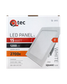 LED panel Qtec Q-205S 15W, štvorcový vstavaný 2700K