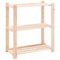 vidaXL Regál s 3 policami 80x38x90 cm, borovicový masív 150 kg