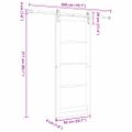 vidaXL Posuvné dvere ORKDAL Prírodná a čierna 83 x 211 cm