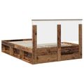vidaXL Rám postele Staré drevo 140 x 190 cm Masívne borovicové drevo