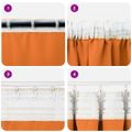 vidaXL Záclony na zatemnenie s krúžkami 2 ks Jasná oranžová Polyester