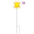 vidaXL Vianočné svetlá s hrotmi 3 ks LED skladacie žlté 57 cm