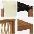 vidaXL Záhradná súprava gaučov 5 ks Prírodná a krémová