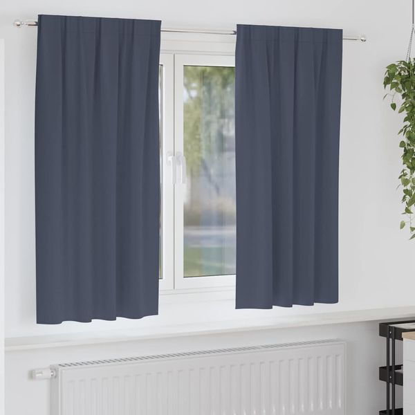 vidaXL Záclony na zatemnenie s krúžkami 2 pcs Antracit 175 x 140 cm