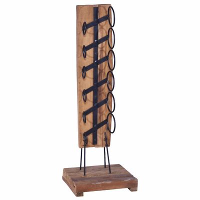 vidaXL Stojan na víno pre 6 fliaš 35x35x100 cm teakový masív