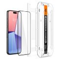Spigen tvrdené sklo GLAS.TR "EZ FIT" FC pre iPhone 15 Pro Max 6,7" čierne
