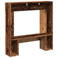 vidaXL Obloženie krbu staré drevo 81x18x82 cm kompozitné drevo