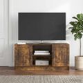vidaXL TV skrinka Dymový dub 102 x 34,5 x 47 cm Kompozitné drevo