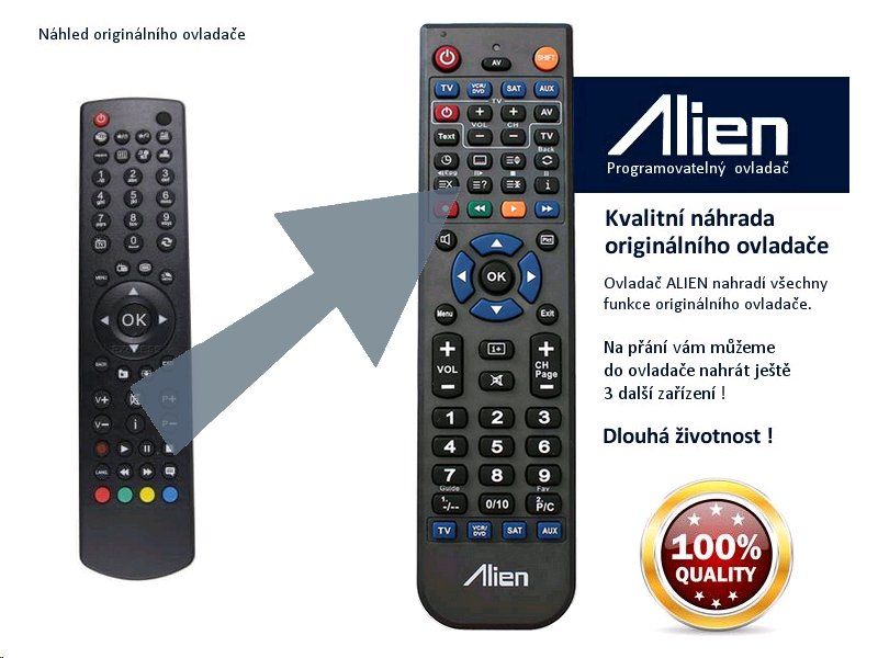 Dálkový ovladač ALIEN Technika RC1912