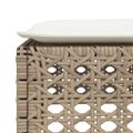 vidaXL záhradná stolička s vankúšom béžová 63,5x56x32 cm Poly ratan
