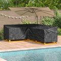 vidaXL Obal na nábytok 260 x 210 x 80 cm 210D Oxford tkanina Tvar L