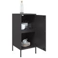 vidaXL Komoda čierna 36x39x79 cm oceľ valcovaná za studena