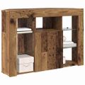 vidaXL Rohový LED TV kabinet 100x40x68cm Staré drevo Kompozitné drevo