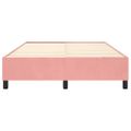 vidaXL Posteľný rám s boxspringom ružový 140x200 cm zamat