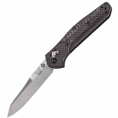 Benchmade 940-1 OSBORNE Reverse Tanto vreckový nôž 8,6 cm, šedá, uhlíkové vlákna