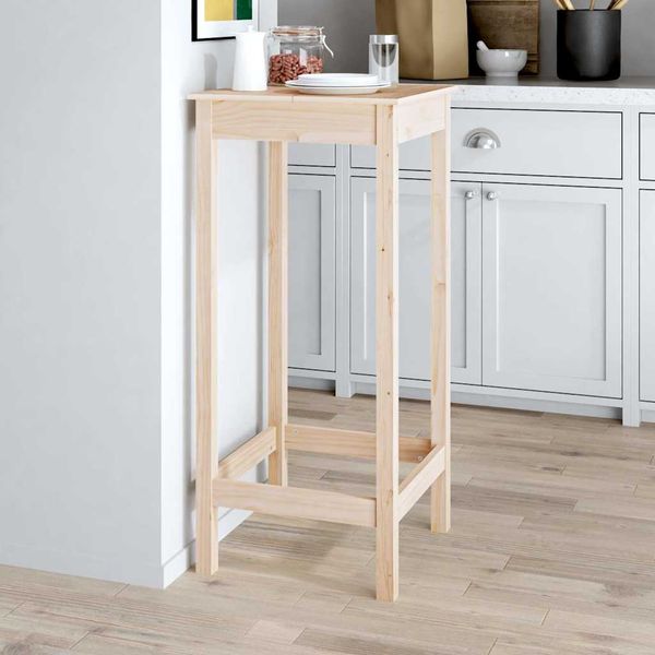 vidaXL Barový stolík 50x50x110 cm borovicový masív