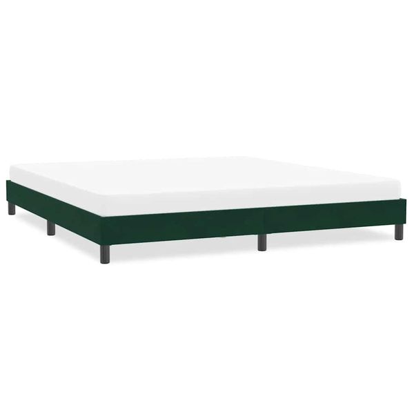 vidaXL Rám postele bez matraca Tmavo zelená 200x210 cm Zamat
