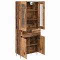 vidaXL Highboard 2 ks Staré drevo 69,5 x 34 x 180 cm Kompozitné drevo