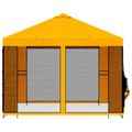 vidaXL Záhradný altánok so bočnými stenami 3 x 3 m Žltá