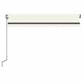 vidaXL Automatická markíza, LED a senzor vetra 350x250 cm, krémová