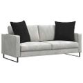 vidaXL Vankúše na pohovku 2 pcs Čierna 60 x 60 cm Kordúrová tkanina