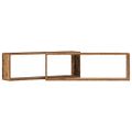 vidaXL Stenné police 2 ks Staré drevo 80 x 15 x 26 cm Kompozitné drevo