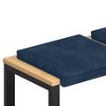 vidaXL Vankúš na lavičku 4 ks Pl plush kord Námornícka modrá