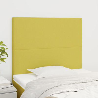 vidaXL Čelo postele zelené 100x5x118/128 cm látkové