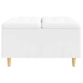 vidaXL Ottoman s Úložným Priestorom Biely 80 x 80 x 45 cm Umelá koža