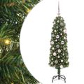 vidaXL Umelý vianočný stromček Zelená 120 cm PVC, oceľ a plast