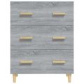 vidaXL Komoda sivý dub sonoma 70x34x90 cm spracované drevo