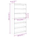 vidaXL Knižnica/deliaca stena 100x35x199,5 cm borovicový masív