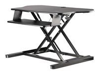 Startech Corner Sit Stand Desk Converter with Keyboard Tray, Large Surface 35" x 21", Height Adjustable Ergonomic Desktop/Tabletop Standing Workstation, Supports Dual Monitors - Corner Stand Up Desk Converter (ARMSTSCORNR) - Nástavec na stôl - hranatý - čierna