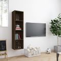 vidaXL Knižnica/TV skrinka hnedý dub 143x30x36 cm spracované drevo
