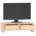 vidaXL Stojan na monitor 50x27x15 cm masívna borovica