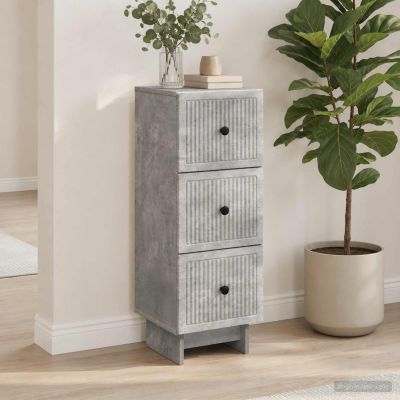 vidaXL Zásuvkový kabinet Betónovo sivá 33 x 34,5 x 90 cm