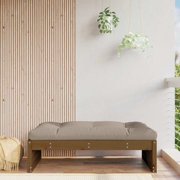vidaXL Záhradná podnožka medová 120x80 cm masívna borovica