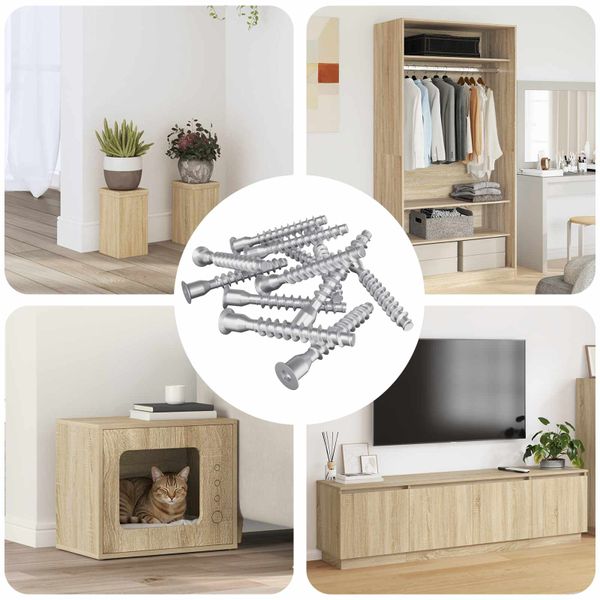 vidaXL Potvrdené skrutky 12 pcs Strieborná Ø7 x 50 mm Kov