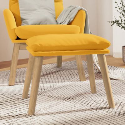 vidaXL Podnožka horčicovo žltá 45x29,5x35 cm zamatová