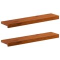 vidaXL Parapety 2 ks Hnedá 80 x 20 x 2 cm Masívne dubové drevo