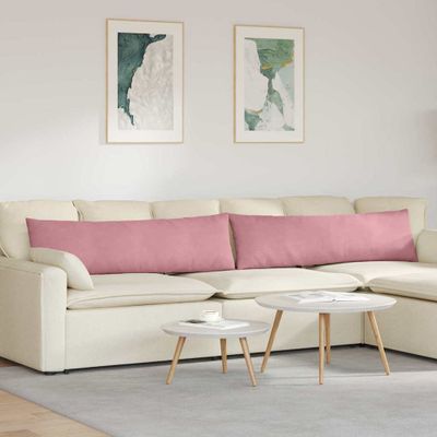 vidaXL Vankúše na pohovku 2 pcs Ružová 145 x 40 cm Kordúrová tkanina