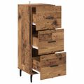 vidaXL Servírovacia skriňa Staré drevo 34 x 34.5 x 90 cm