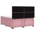 vidaXL Posteľ boxspring s matracom Ružová 140 x 200 cm Zamat
